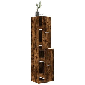 vidaXL Apothekerskast 30x41x174,5 cm bewerkt hout gerookt, Verzenden, Nieuw