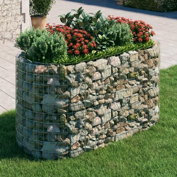 vidaXL Gabion plantenbak verhoogd 200x100x100 cm, Verzenden, Nieuw