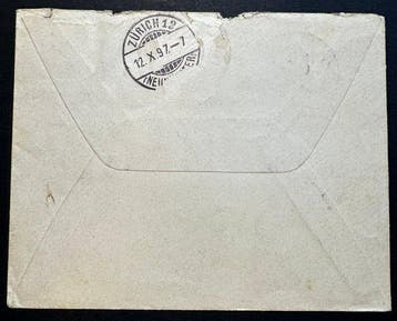 Zwitserland 1897 - Scheepspost Bodensee 5 landen incl., Postzegels en Munten, Gestempeld