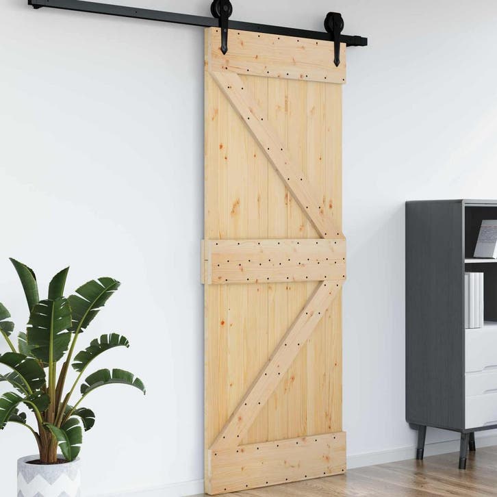 vidaXL Deur NARVIK Naturel 70 x 210 cm Massief Pine Hout, Doe-het-zelf en Bouw, Deuren en Vliegenramen, Nieuw, Verzenden