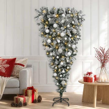 vidaXL Omgekeerde Kunstmatige Scharnier Kerstboom 150 cm 150, Verzenden, Nieuw