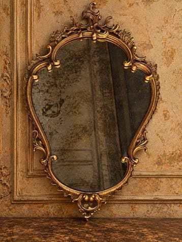 Spiegel - Brons, Glas - Bronzen spiegel, Antiquités & Art
