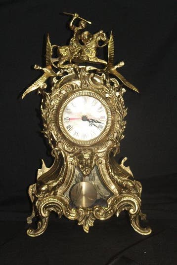 Horloge de table - QUARTZ - Vintage - Laiton moulé -