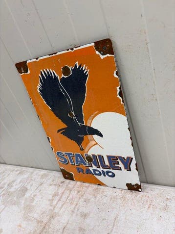 Stanley Radio – Adelaar – Emaille Reclamebord - Emaille bord
