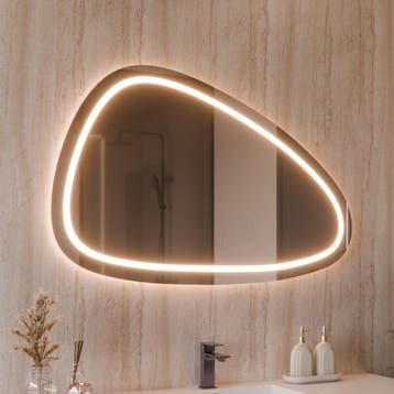 Badkamerspiegel Ghost 120 cm Organisch Invisible Led BWS Met, Ophalen of Verzenden, Nieuw, Bad