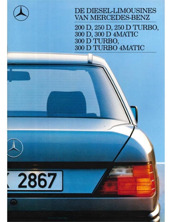 1988 MERCEDES BENZ E KLASSE DIESEL BROCHURE NEDERLANDS, Livres, Autos | Brochures & Magazines