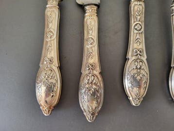 Ménagère (5) - service complet - Argent 950 - couverts de
