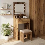 vidaXL Kaptafel met plank Oudhout 50 x 41 x 135 cm Bewerkt, Verzenden, Nieuw