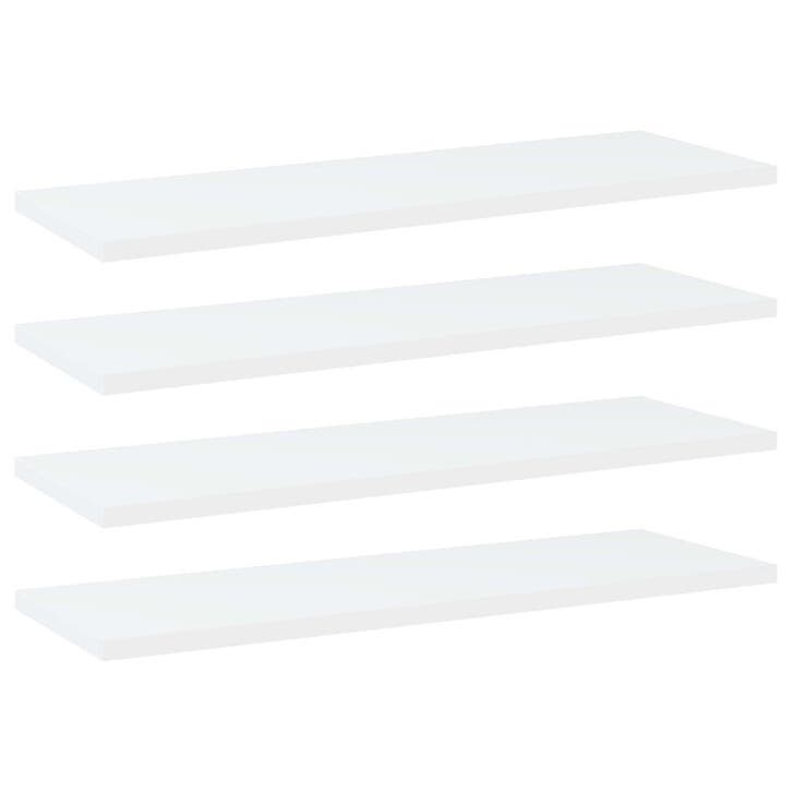 vidaXL Wandschappen 4 st 60x20x1,5 cm bewerkt hout wit, Maison & Meubles, Accessoires pour la Maison | Étagères murales & Rayons de bibliothèque