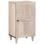 vidaXL Dressoir Bleached White 40 x 33 x 75 cm Massief Mango, Huis en Inrichting, Kasten | Dressoirs, Verzenden, Nieuw