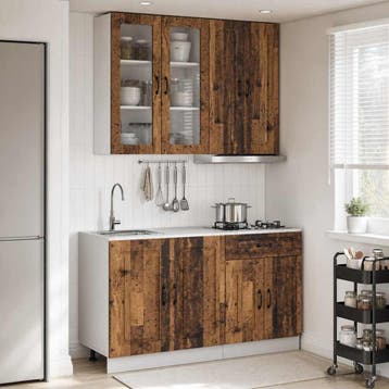 vidaXL Keukenblok KALMAR 4 st Oud hout Bewerkt hout, Verzenden