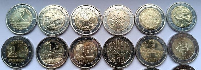 Europa. 2 Euro Various Years (36 coins) (Zonder, Postzegels en Munten, Munten | Europa | Niet-Euromunten
