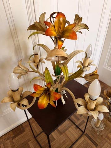 Plafondlamp - Metaal - Kroonluchter bos bloemen