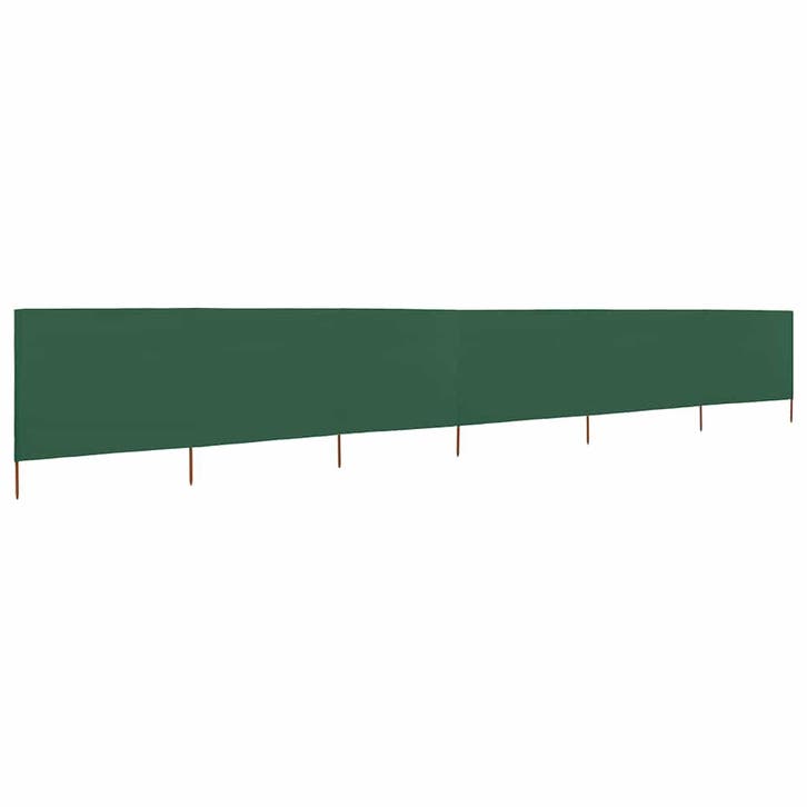 vidaXL Windscherm 6-panelen 800x80 cm stof groen, Tuin en Terras, Parasols, Nieuw, Verzenden