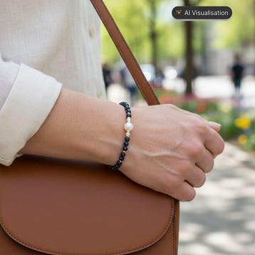 Zonder minimumprijs - Armband - 18 karaat Geel goud Parel -, Nieuw