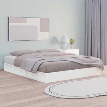 vidaXL Bedframe massief hout wit 160x200 cm, Verzenden