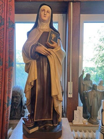 Statue, Kerkbeeld - Theresia van Avila - 112 cm - Plâtre -