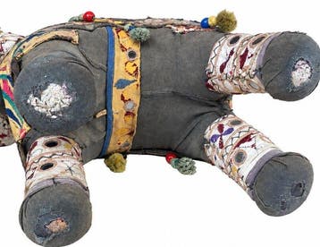 Grote Indiase textielolifant – handgeborduurd met