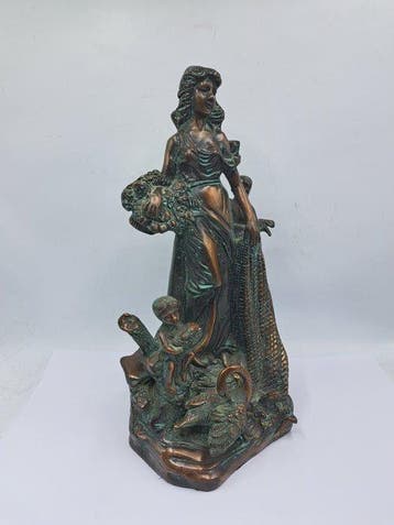 Art Nouveau - sculptuur, 1920 - 1930 - 36 cm - Brons