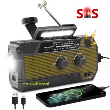 Noodradio nood pakket radio accu powerbank solar 4000mah *OL, Verzenden, Nieuw