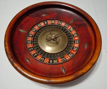 Centre de table - Bois, Métal - Roulette de casino