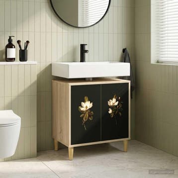 vidaXL Badkamerkast BREMEN Sonoma 60 x 40 x 60 cm Bewerkt, Verzenden