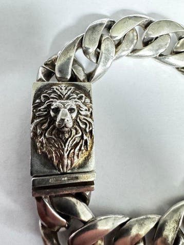 Sans prix de réserve - Bracelet Bracelet Lion en argent