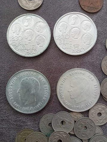 België. Lots de monnaies Belgique argent et autre (Zonder, Postzegels en Munten