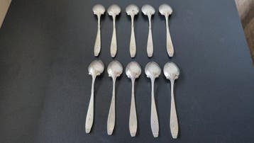 J.M.van Kempen-Kon.Begeer-10 Theelepels-134 Gram - Theelepel