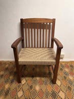 Fauteuil - Bois - Siège tressé à la main, Antiek en Kunst