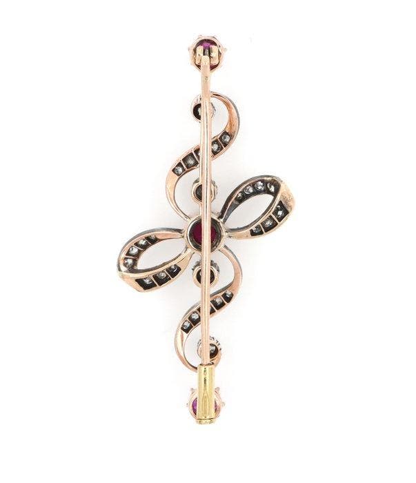 Sans prix de réserve - Broche - 9 carats Or rose, Or jaune,, Bijoux, Sacs & Beauté, Bijoux anciens