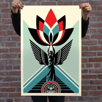 Shepard Fairey (OBEY) - OBEY Lotus Angel - Signed Offset
