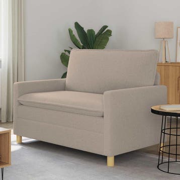 vidaXL bank / zetel Lichtgrijs 126 x 81 x 87,5 cm Stof, Verzenden, Nieuw