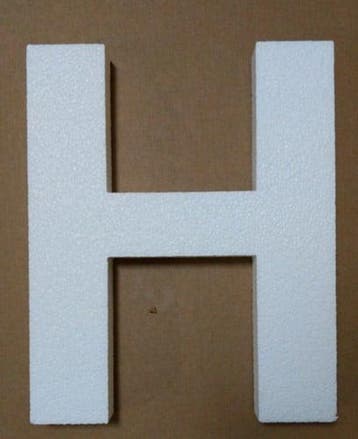 Alfabet Styropor Piepschuim letter H Smaller lettertype, Nieuw