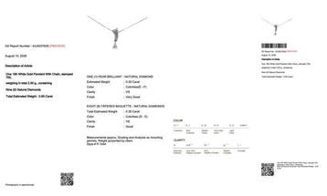Ketting met hanger - 18 karaat Witgoud - 0.60ct. tw. Diamant