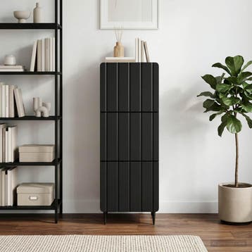 vidaXL Ladekast 33 x 34,5 x 92 cm Bewerkt hout Zwart, Verzenden, Nieuw