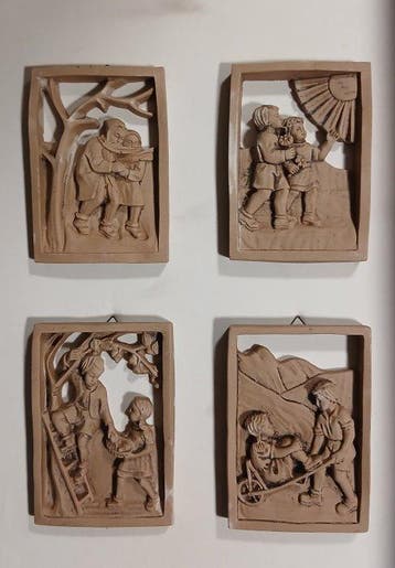 Wanddecoratie (4) - Duitsland - 4 Seizoenen Relief Wandplaat