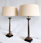 Tafellamp (2) - Palmtree style - Gelakt messing - Set xl, Antiek en Kunst