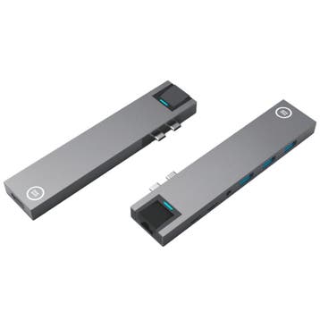 BlueBuilt Usb C 8 in 1 Macbook Docking Station Space Grey, Verzenden, Zo goed als nieuw