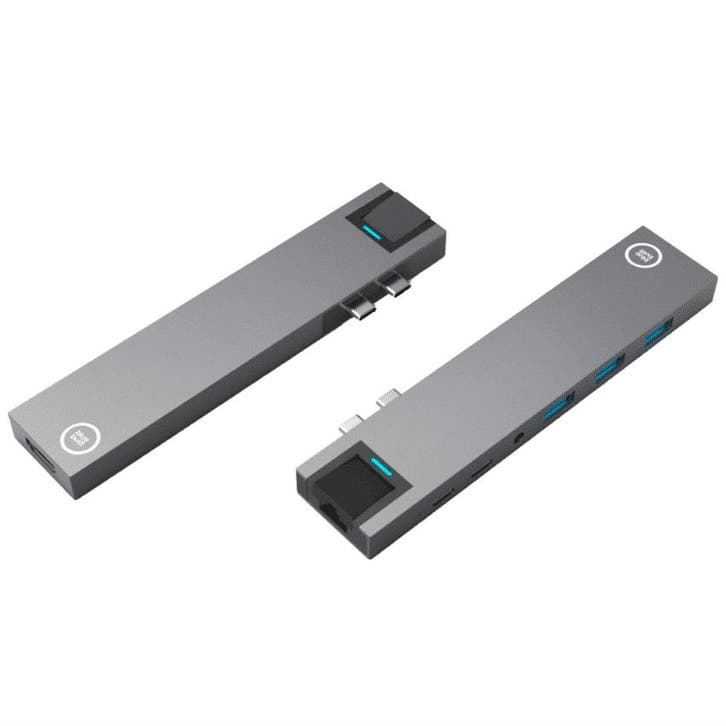 BlueBuilt Usb C 8 in 1 Macbook Docking Station Space Grey, Computers en Software, Overige Computers en Software, Zo goed als nieuw