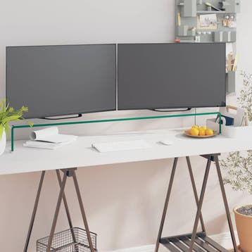 vidaXL TV-meubel/monitorverhoger transparant 110x30x13 cm, Huis en Inrichting, Verzenden, Nieuw