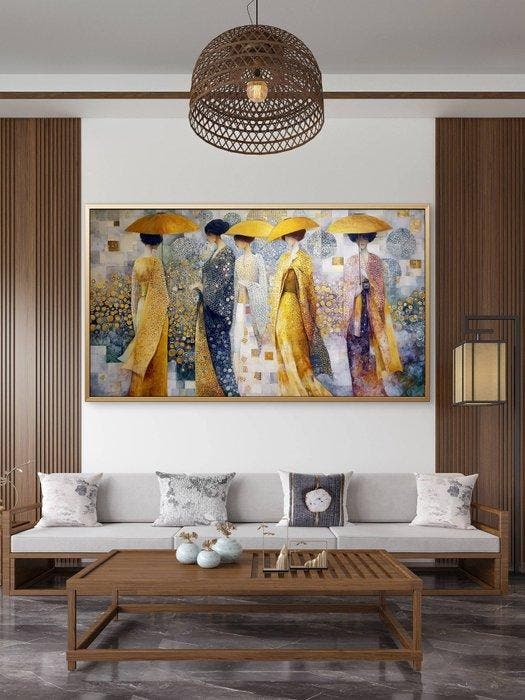 Mrs Art Prime - The Hometown Glory In Klimt Style #04, Antiquités & Art, Art | Peinture | Moderne