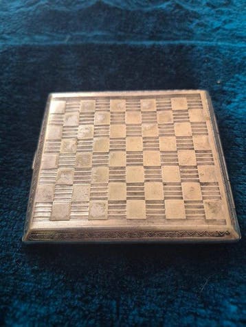 CR - Sigarettendoos - Alpacca - Art Deco Alpacca-case, Nieuw