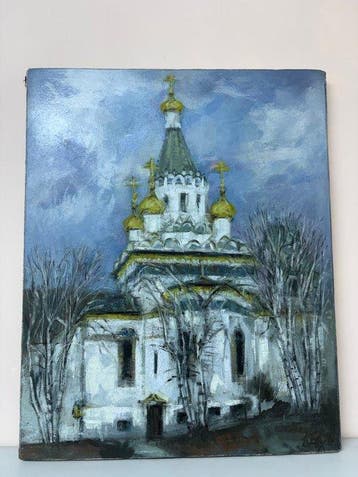 Kostadin Kalchev (1957) - Iglesia rusa de San Nicolás el, Antiquités & Art