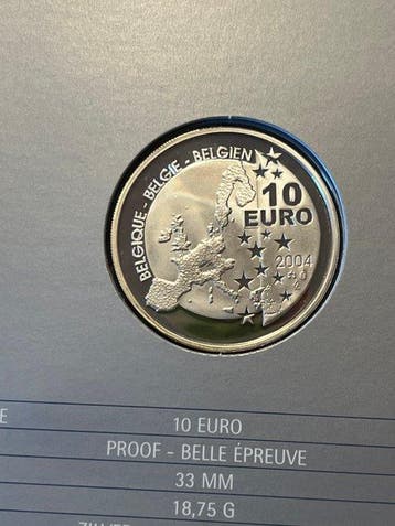 België. 10 Euro 2004 Tintin Proof (Zonder minimumprijs)