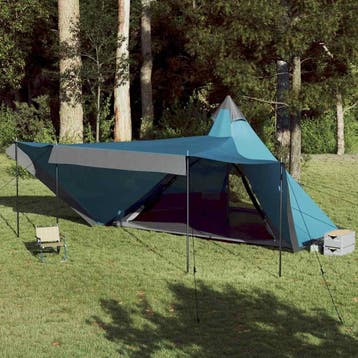 vidaXL Tipitent 8-persoons waterdicht blauw, Caravans en Kamperen, Verzenden, Nieuw