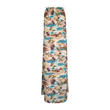 OttodAme • maxi halterjurk • 38 (IT44), Maat 38/40 (M), Bruin, Verzenden, Ottod'ame