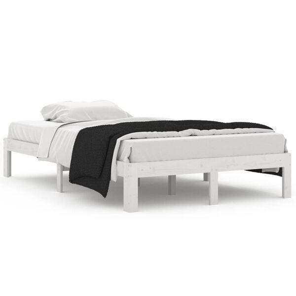 Massief grenen bed 120x200 | Tweede kansje | OP = OP, Huis en Inrichting, Slaapkamer | Bedden, 120 cm, 200 cm, Wit, Zo goed als nieuw