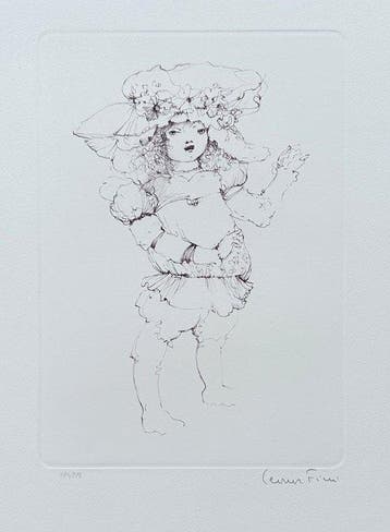 Leonor Fini (1907-1996) - Jeune fille en scène