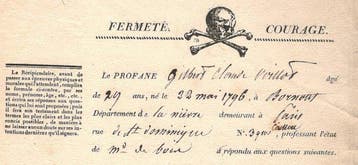 Gilbert Claude Voillot 1796 Adoubement Maçonnique -, Nieuw